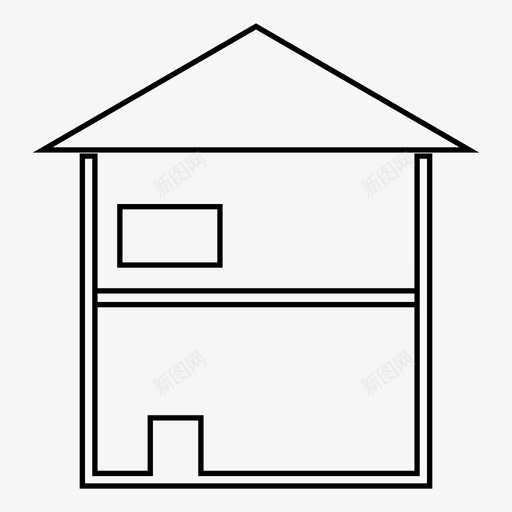 房子地址建筑物图标svg_新图网 https://ixintu.com 住宅 地址 建筑物 房子 门