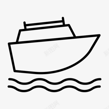 快艇轮船运输工具图标图标