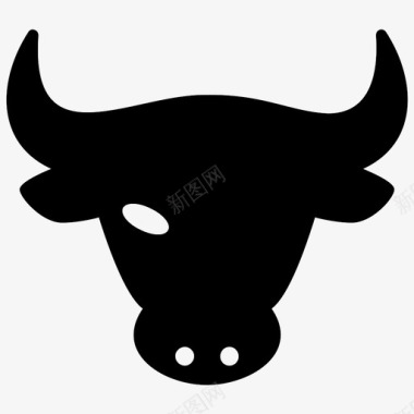 公牛动物食草动物图标图标