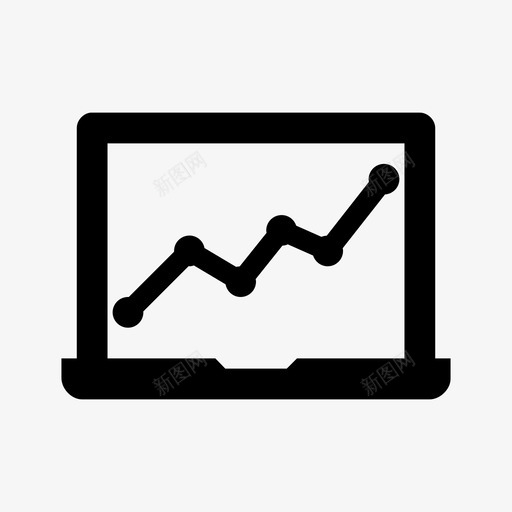 图表商务笔记本电脑图标svg_新图网 https://ixintu.com 商务 图表 市场 折线图 笔记本电脑 统计