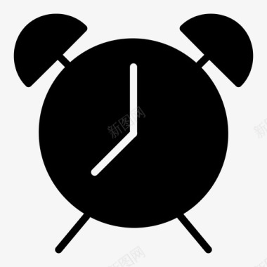 闹钟方块时间和日期图标图标