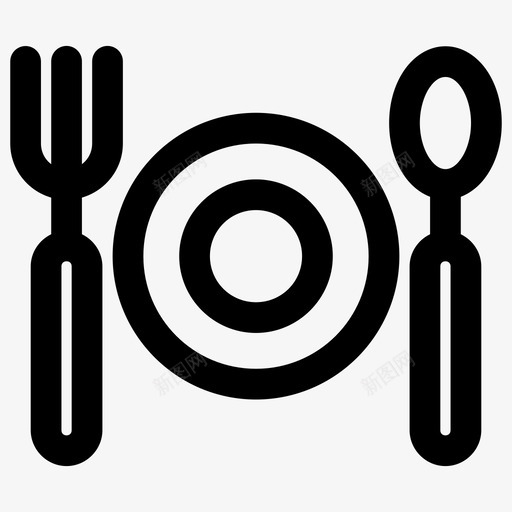 餐厅标志食物菜单叉子图标svg_新图网 https://ixintu.com 勺子 叉子 食物菜单 餐厅标志 餐厅菜单