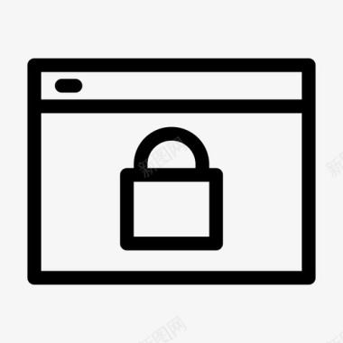浏览器锁互联网安全图标图标