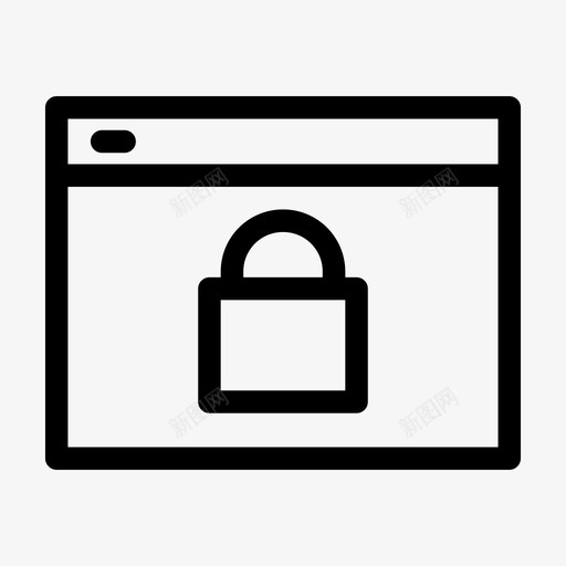 浏览器锁互联网安全图标svg_新图网 https://ixintu.com 互联网安全 浏览器锁
