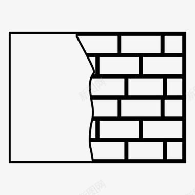 砖墙混凝土防御图标图标