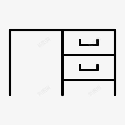 书桌柜台家具图标svg_新图网 https://ixintu.com 书房 书桌 办公室 家具 柜台