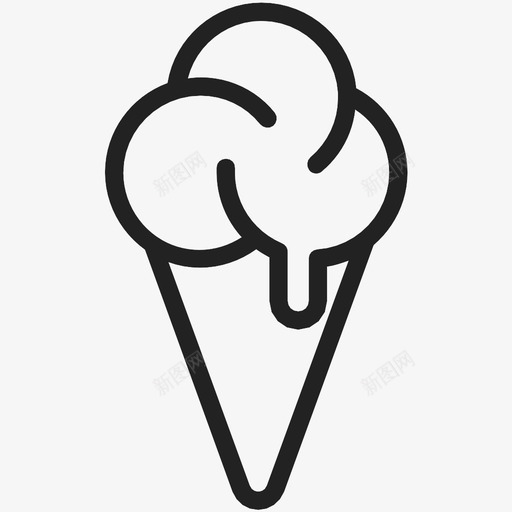 冰淇淋筒冷冻华夫饼图标svg_新图网 https://ixintu.com 冰淇淋筒 冷冻 华夫饼