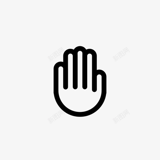 停止手手指禁止图标svg_新图网 https://ixintu.com 停止手 手势 手指 禁止