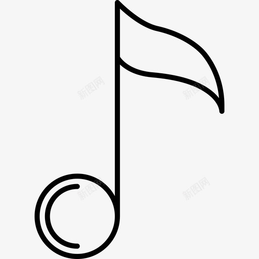 一个音符音乐节图标svg_新图网 https://ixintu.com 一个音符 音乐节