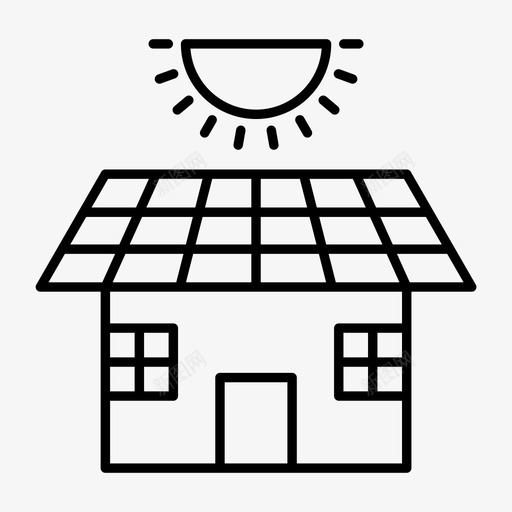 生态住宅生态能源图标svg_新图网 https://ixintu.com 生态 生态住宅 电力 能源 自然