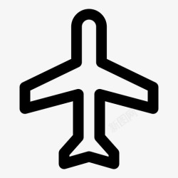 机场人群飞机飞行模式飞机标志图标高清图片