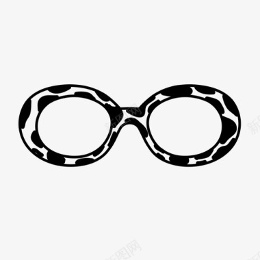 龟壳椭圆眼镜镜框龟壳图标图标