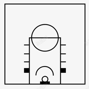 篮球半场图标图标