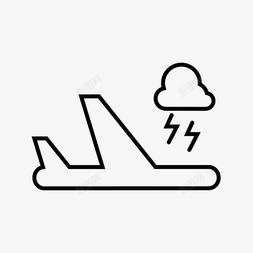 飞行雷雨飞机机场图标svg_新图网 https://ixintu.com 机场 飞机 飞行员 飞行雷雨