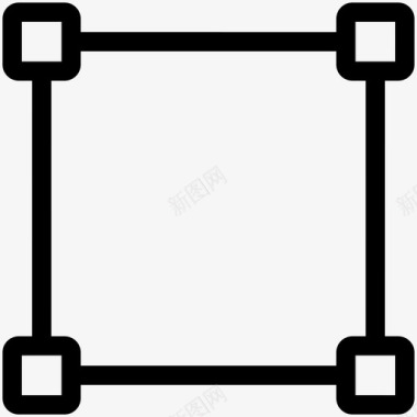 正方形绘图路径图标图标