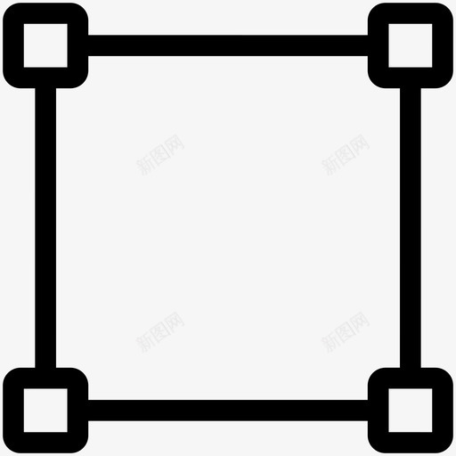 正方形绘图路径图标svg_新图网 https://ixintu.com 图形设计应用程序线 正方形 绘图 路径