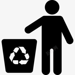 人生态回收箱图标图标
