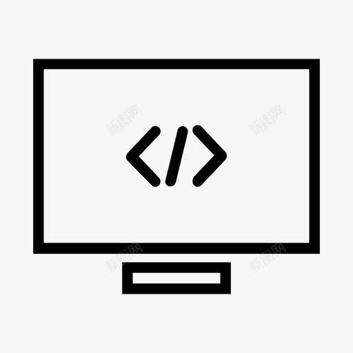 计算机软件编码图标svg_新图网 https://ixintu.com 编码 计算机软件