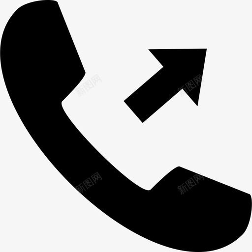拨出电话呼叫联系人图标svg_新图网 https://ixintu.com 呼叫 拨出电话 拨号 联系人