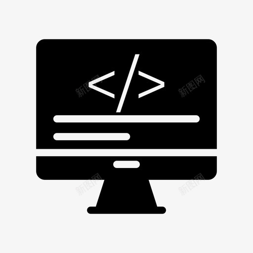 计算机编码开发图标svg_新图网 https://ixintu.com 商业字形第11卷 屏幕 开发 监控 编码 编程 计算机