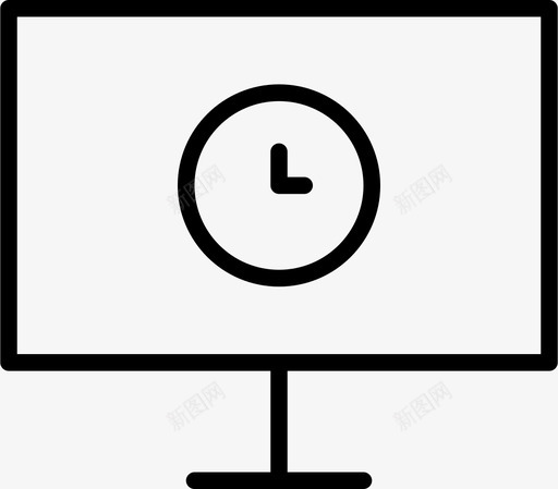 屏幕时钟计算机图标svg_新图网 https://ixintu.com 屏幕 屏幕薄 时钟 时间 监视器 等待 计算机
