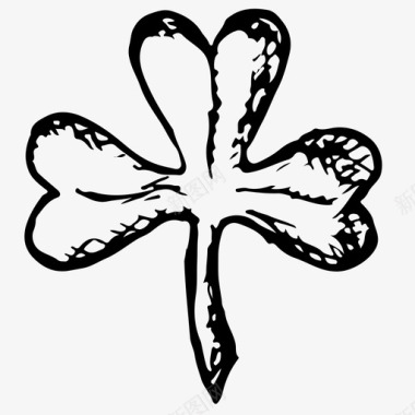 三叶草手绘圣帕特里克图标图标