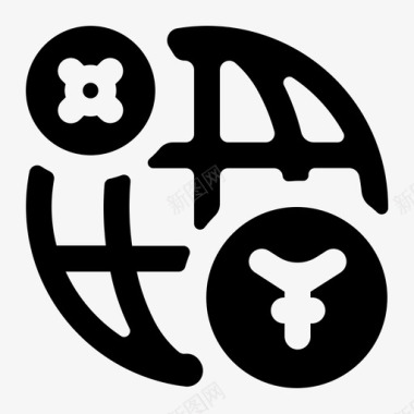 国际日元货币金融图标图标