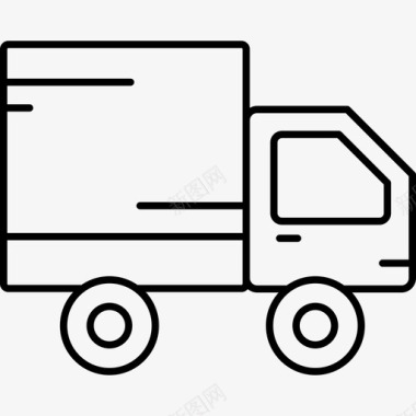 卡车运输工厂超薄图标图标