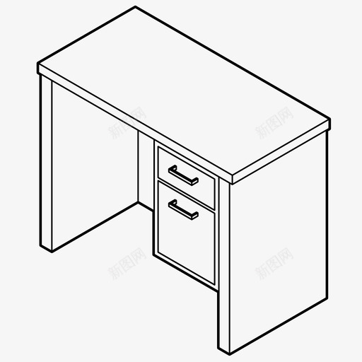 办公桌办公室书房图标svg_新图网 https://ixintu.com 书房 办公室 办公桌 工作区 工作空间 桌子