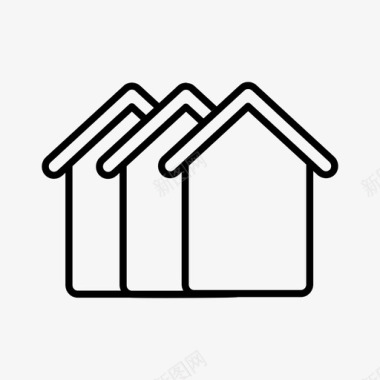 房屋房产房地产图标图标