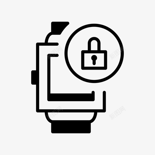 智能手表锁技术智能手表图标svg_新图网 https://ixintu.com 技术 智能手表 智能手表锁