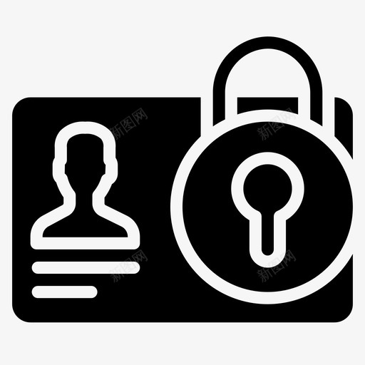 用户锁信用卡数据图标svg_新图网 https://ixintu.com 信用卡 安全 数据 数据安全 用户锁