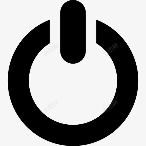 电源按钮电源开关打开图标svg_新图网 https://ixintu.com 打开 电源开关 电源按钮