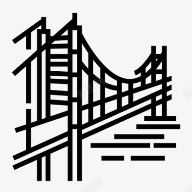 金门大桥金门地标图标图标