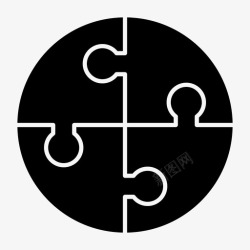 SEO和Web的拼图全局解决方案优化拼图图标高清图片