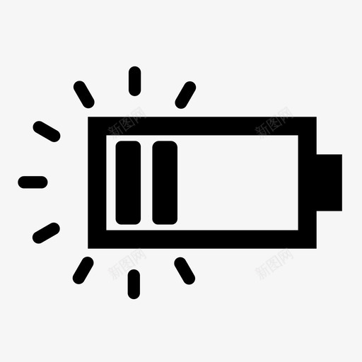 电池电量低蓄电池能量图标svg_新图网 https://ixintu.com 功率 电池电量低 能量 蓄电池