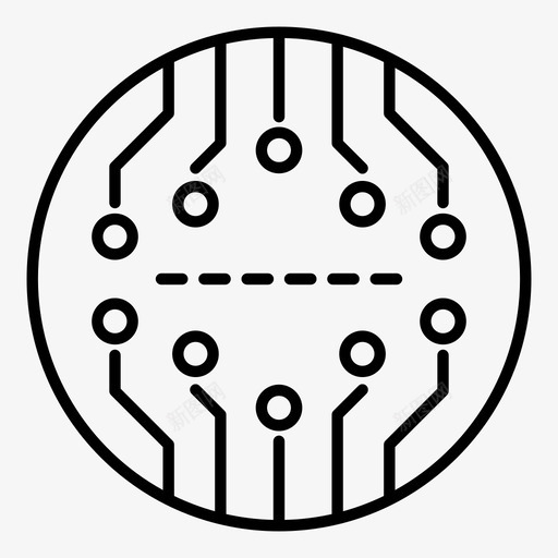 抽象板电路电子图标svg_新图网 https://ixintu.com 处理器 技术 抽象板 电子 电路
