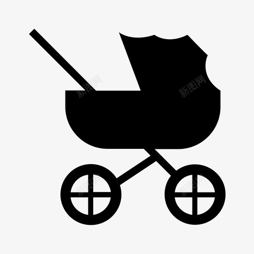 婴儿推车婴儿车房屋用品图标svg_新图网 https://ixintu.com 婴儿推车 婴儿车 房屋用品
