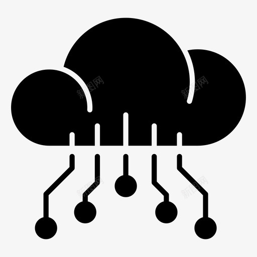 云技术电路电子图标svg_新图网 https://ixintu.com 云技术 处理器 电子 电子符号 电路