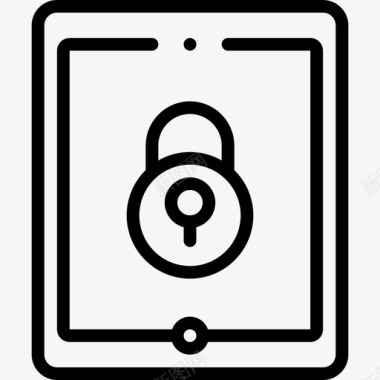 平板电脑锁数据安全图标图标