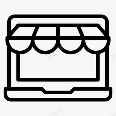 网上商店笔记本电脑商店图标图标