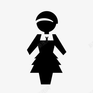 女性化身企业图标图标