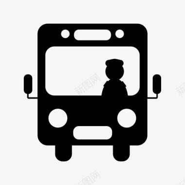 公共汽车司机运输旅行图标图标