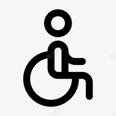 轮椅残疾人座位图标图标