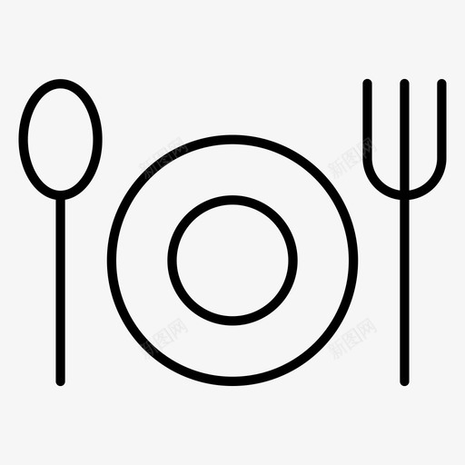 餐厅标志食物菜单叉子图标svg_新图网 https://ixintu.com 勺子 叉子 食物菜单 餐厅标志 餐厅菜单
