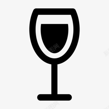 葡萄酒瓶子杯子图标图标
