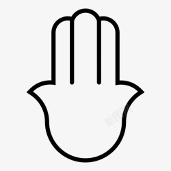 Hamsahamsa手护身符手指图标高清图片
