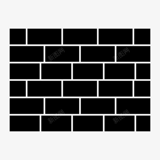砖墙建筑边界图标svg_新图网 https://ixintu.com 图案 建筑 砖墙 边界