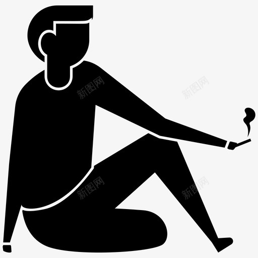 抽烟的男人抽烟的人插图图标svg_新图网 https://ixintu.com 抽烟的人 抽烟的男人 插图