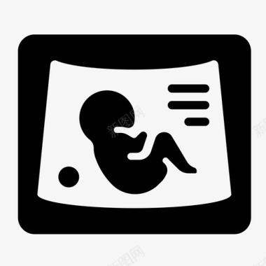 超声波监护仪婴儿产妇图标图标